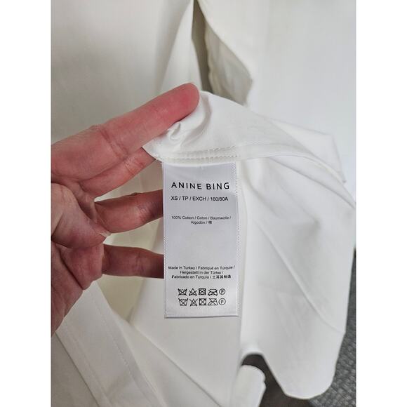 Anine Bing White Mika Shirt Midi Dress Button Down Dress NWT Size X-Small - Picture 10 of 14